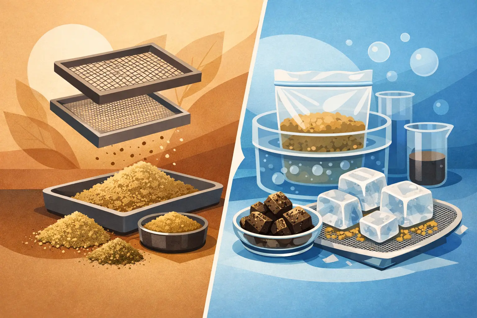 Dry Sift Hash vs Bubble Hash